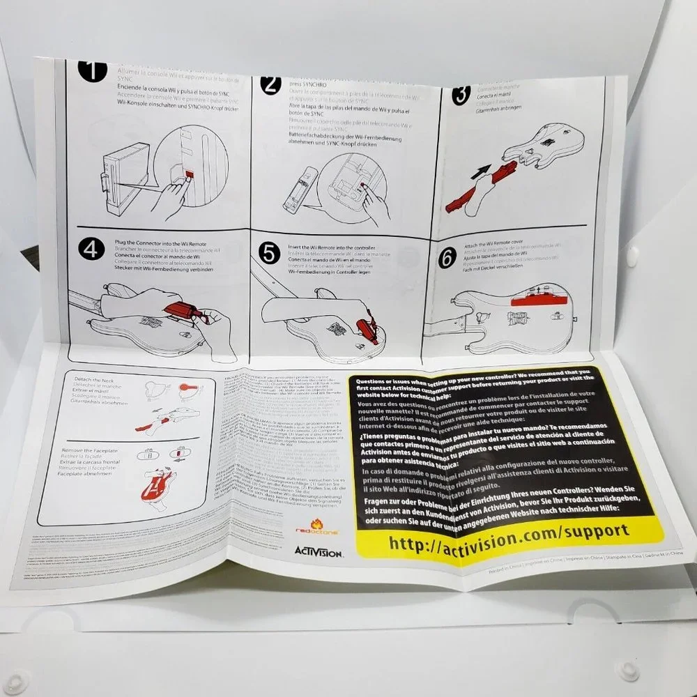 Guitar Hero World Tour Instruction Manual/Quick-Start Guide For Nintendo Wii EUC